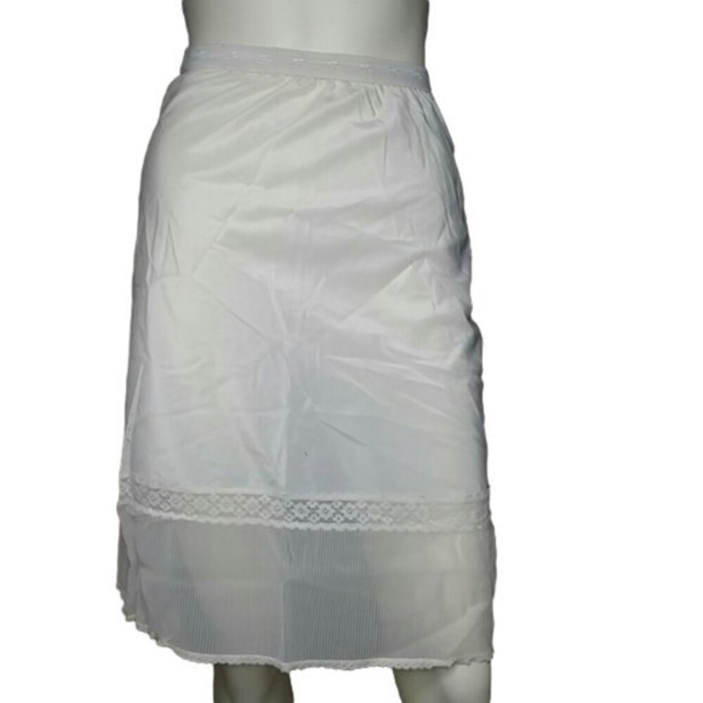 Vintage White Slip with Lace Hem